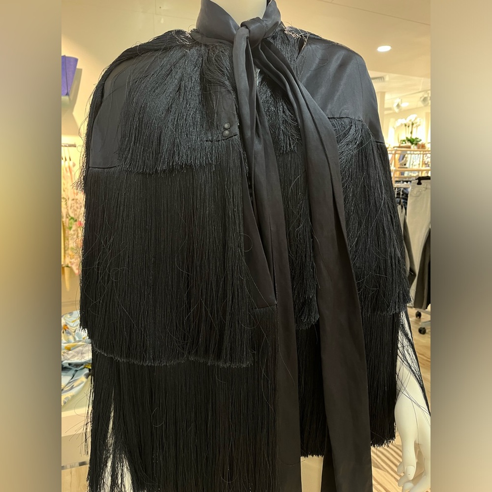 Zimmermann Navy Fringe Cape - Picture 3 of 5